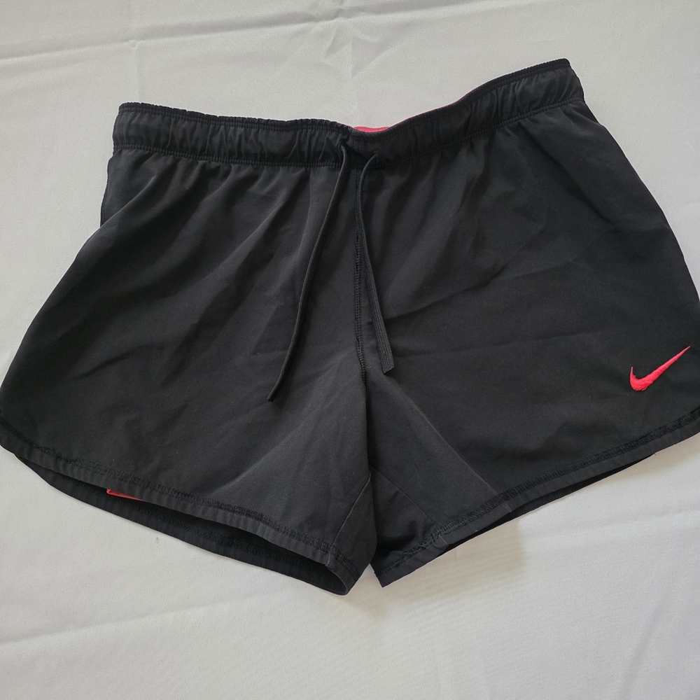 Nike Black and Red Athletic Shorts Lightweight Performance